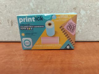 Printick lot de 3 rouleaux papier adhésif coloré