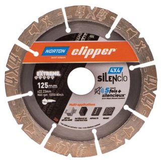 Disque diamant Norton Clipper 4x4 Silencio 125 x 22,23 mm