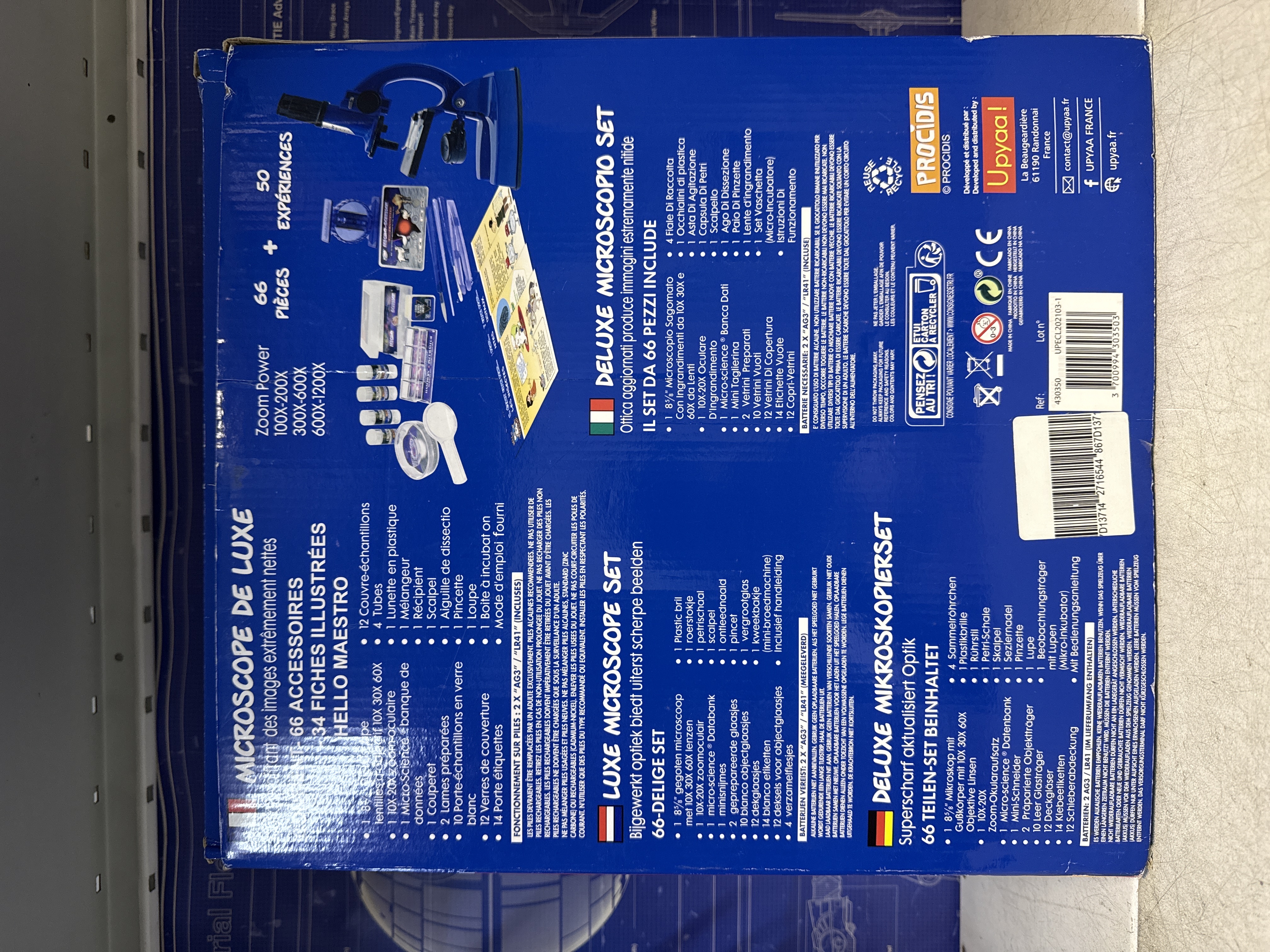Upyaa! Coffret microscope avec accessoires « Il était une fois… » – Zoom 100x/200x/300x/600x/1200x — photo 2