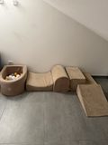 Parcours de motricité enfant en mousse effet velours beige — photo 1