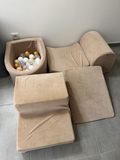 Parcours de motricité enfant en mousse effet velours beige — photo 2