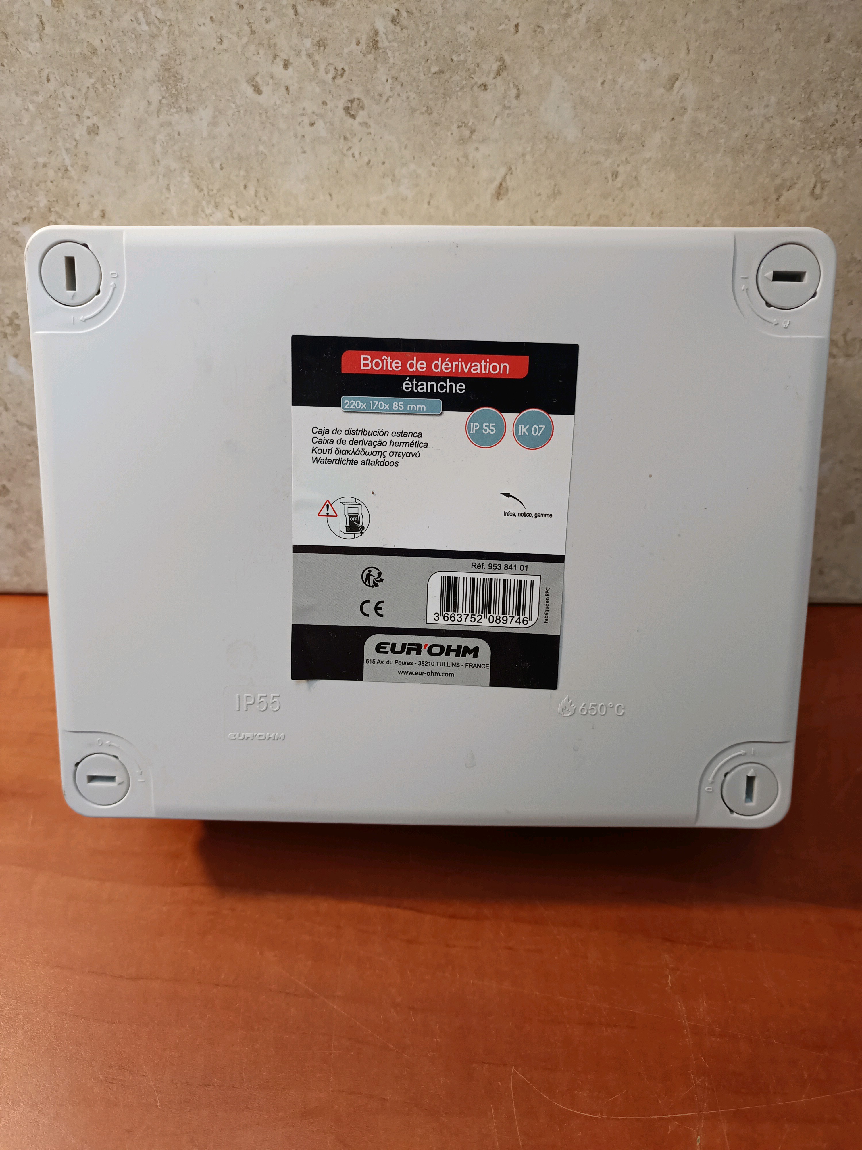 EUR'OHM Boîte de dérivation étanche IP55 IK07