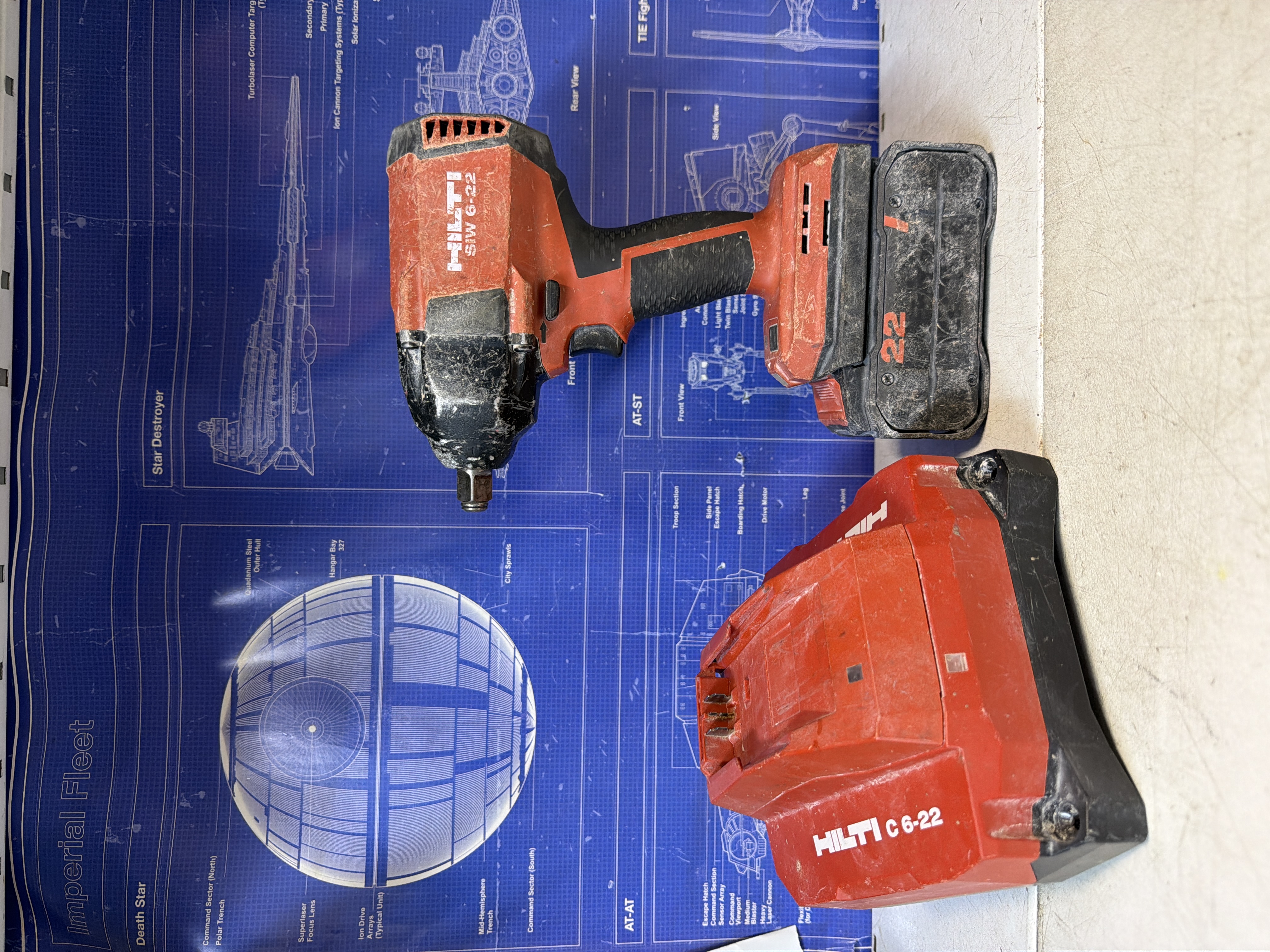 Clé à chocs sans fil Hilti SIW 6-22 avec batterie 22 et chargeur C 6-22