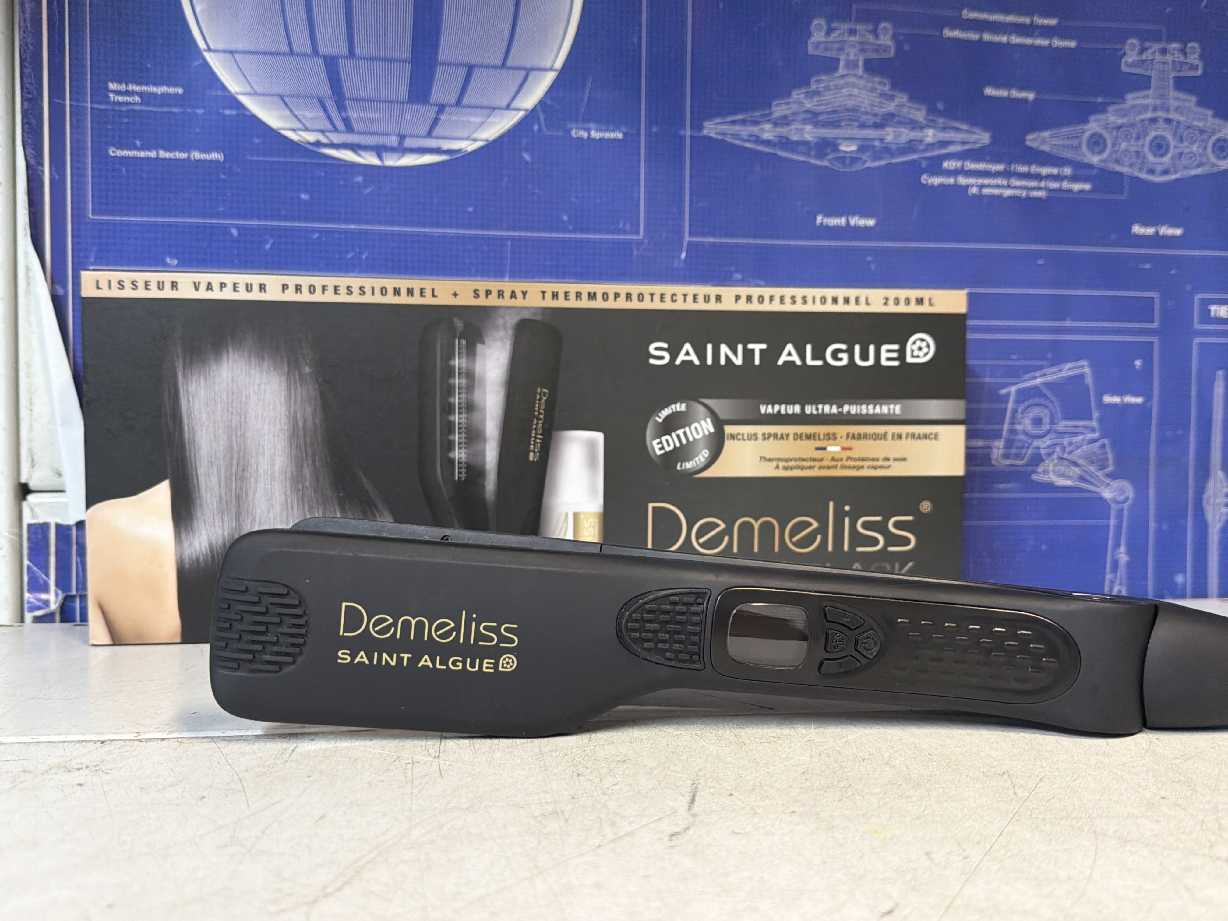 Lisseur vapeur Saint Algue Demeliss Titanium Black Mat