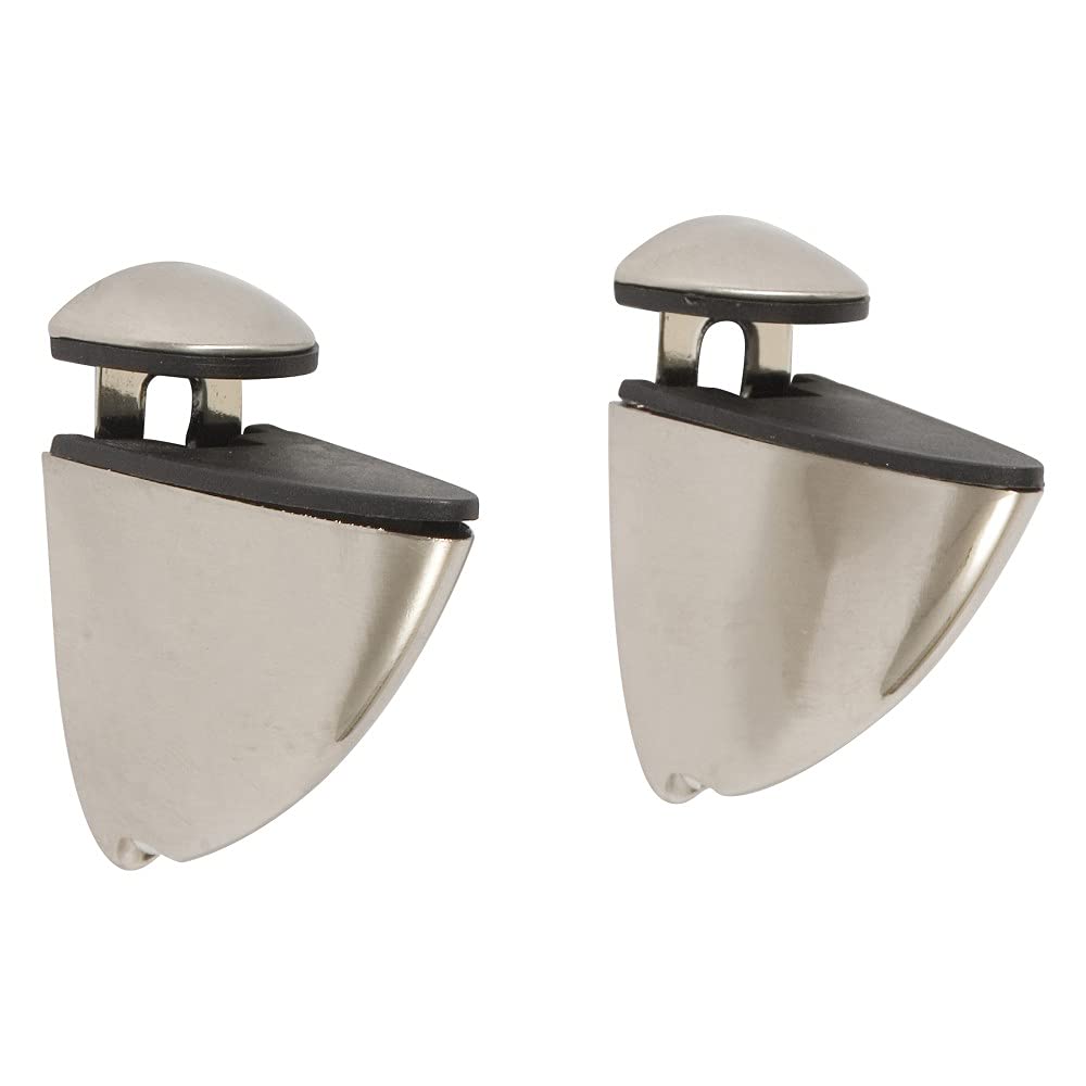 Lot de 2 équerres pince Pince zamak mat gris, H.5.5 x P.5.5 cm