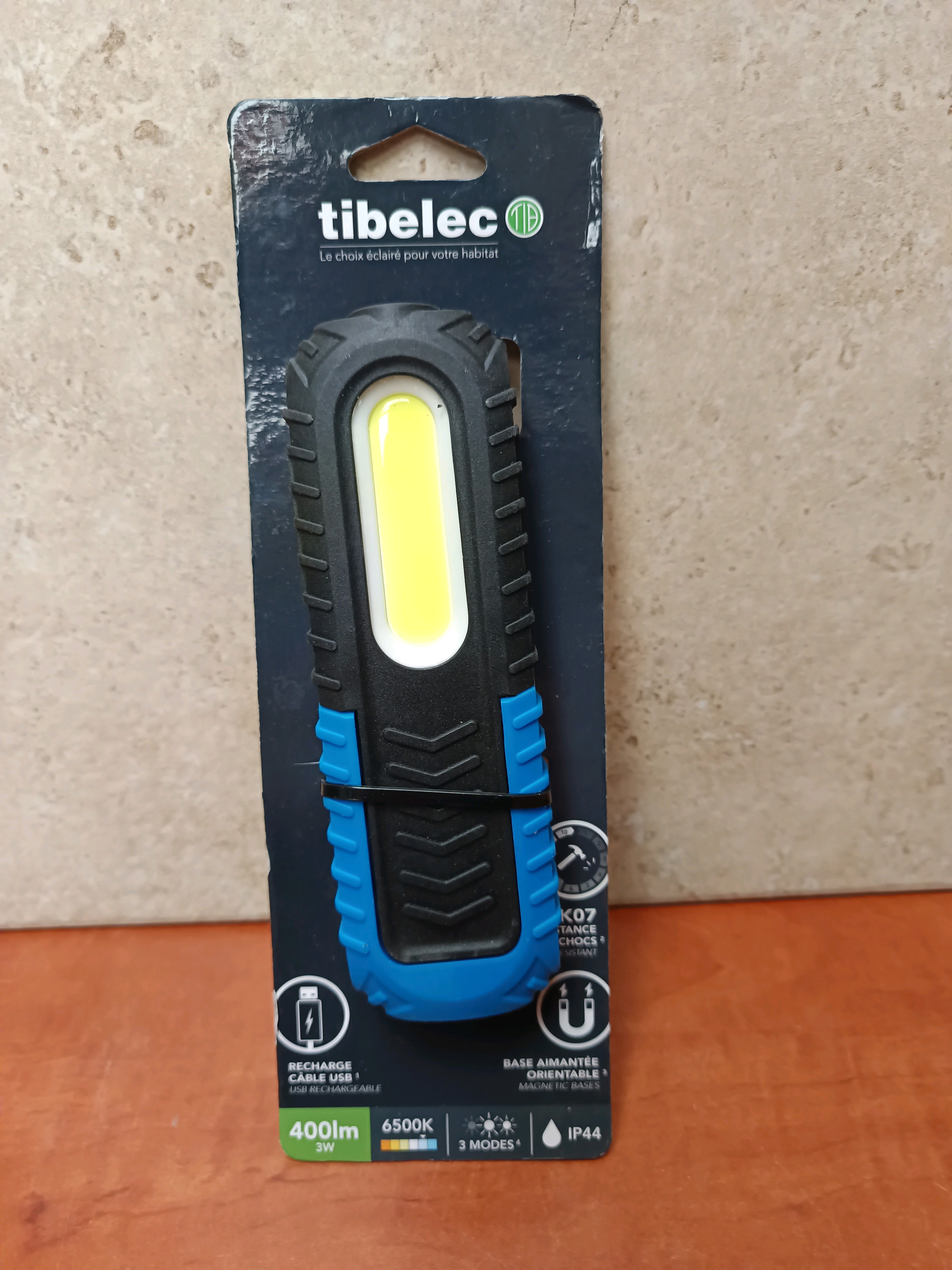 Tibelec lampe d'inspection LED rechargeable 400 lm