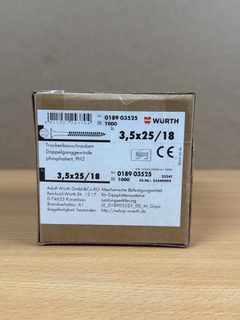 Würth vis placo 3,5x25/18 boîte de 1000 réf. 018903525