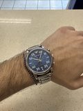 Montre Emporio Armani AR11132 chronographe à bracelet acier, cadran bleu — photo 3