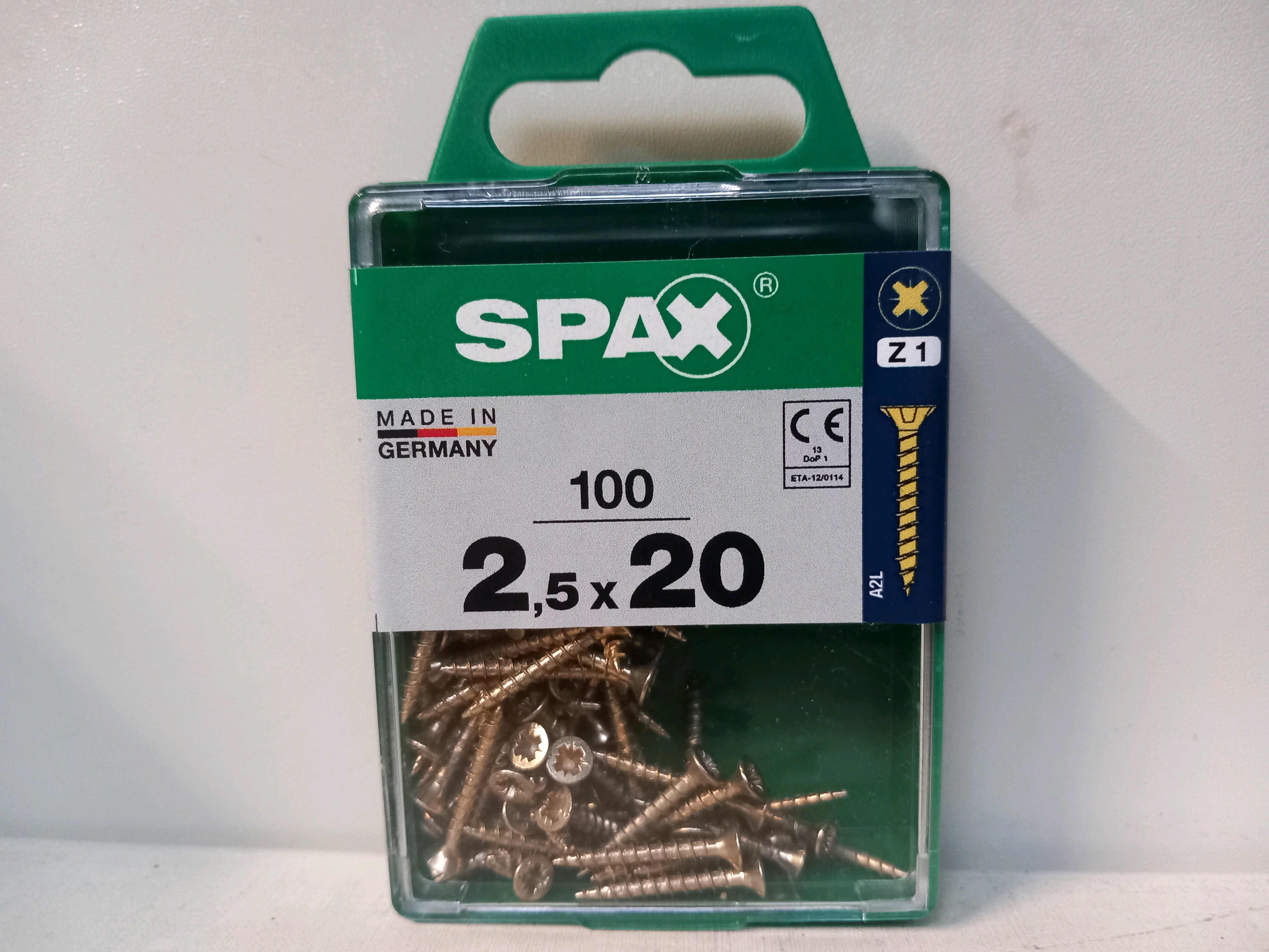 Vis SPAX 2,5 x 20 mm - boîte de 100