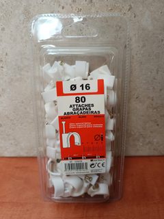 Zenitech lot de 80 crochets de fixation Ø16 mm blanc