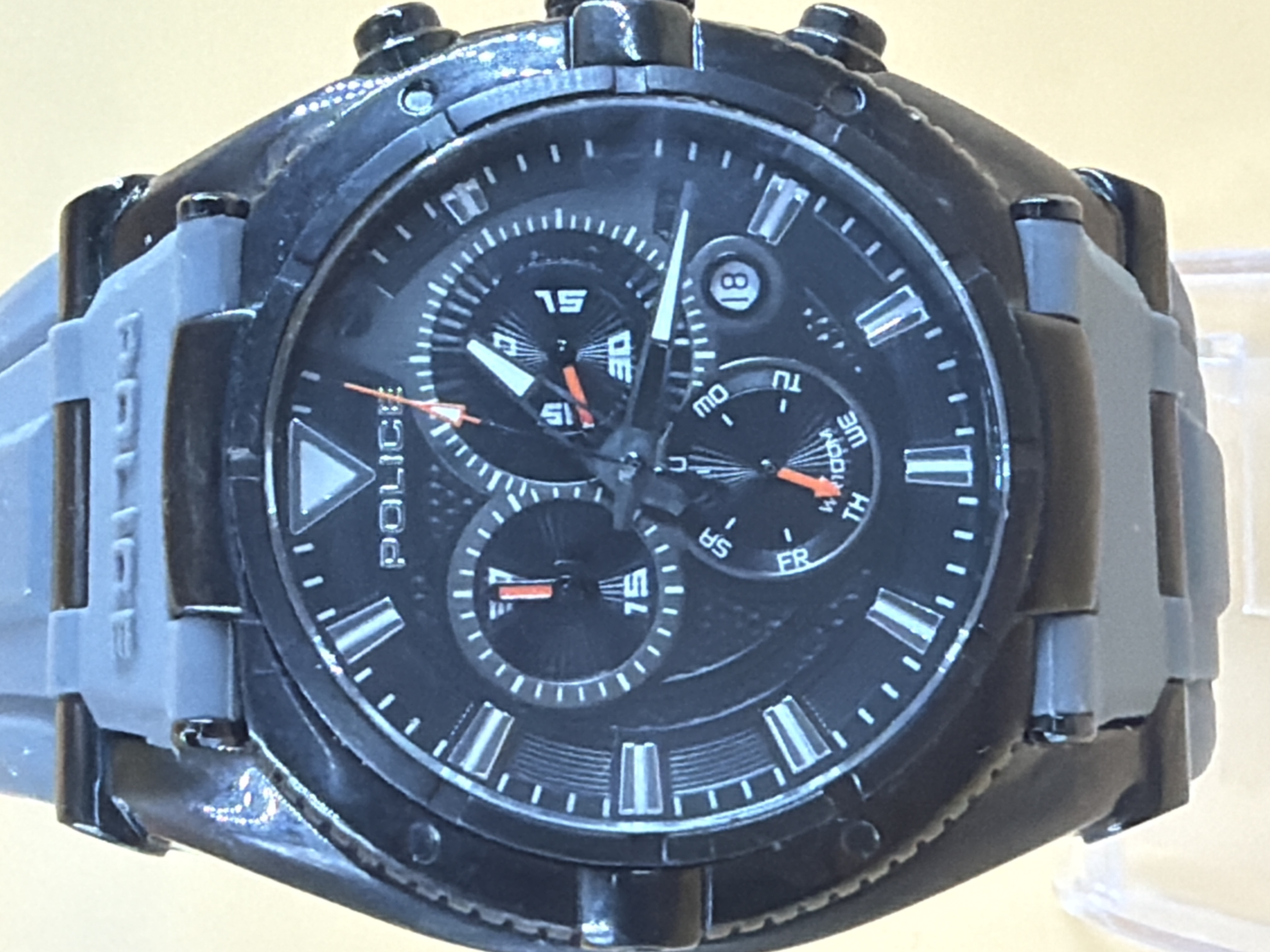 Montre Police 13013092J homme cadran noir bracelet gris — photo 2