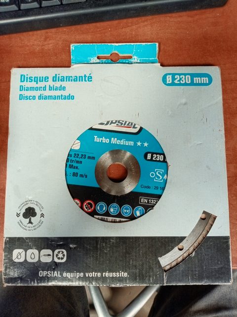 Disque diamanté Tyrolit Turbo Medium Ø 230 mm