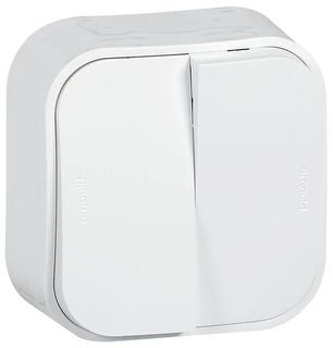 Arnould double interrupteur va-et-vient Profil Eco blanc
