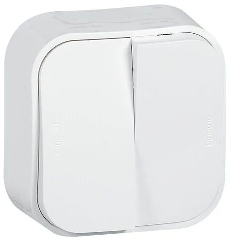 Arnould double interrupteur va-et-vient Profil Eco blanc