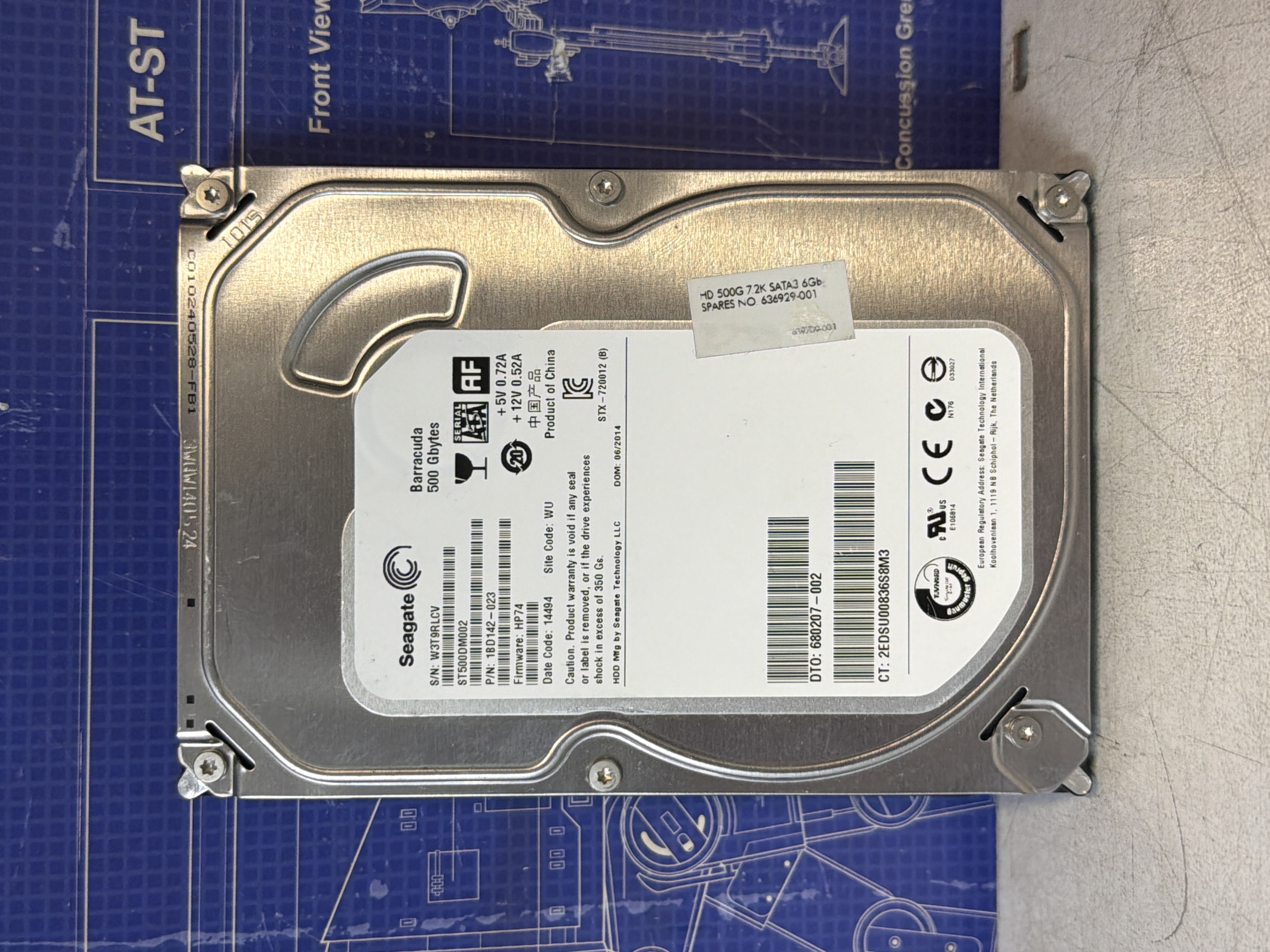 Disque dur interne Seagate Barracuda 500 Go ST500DM002