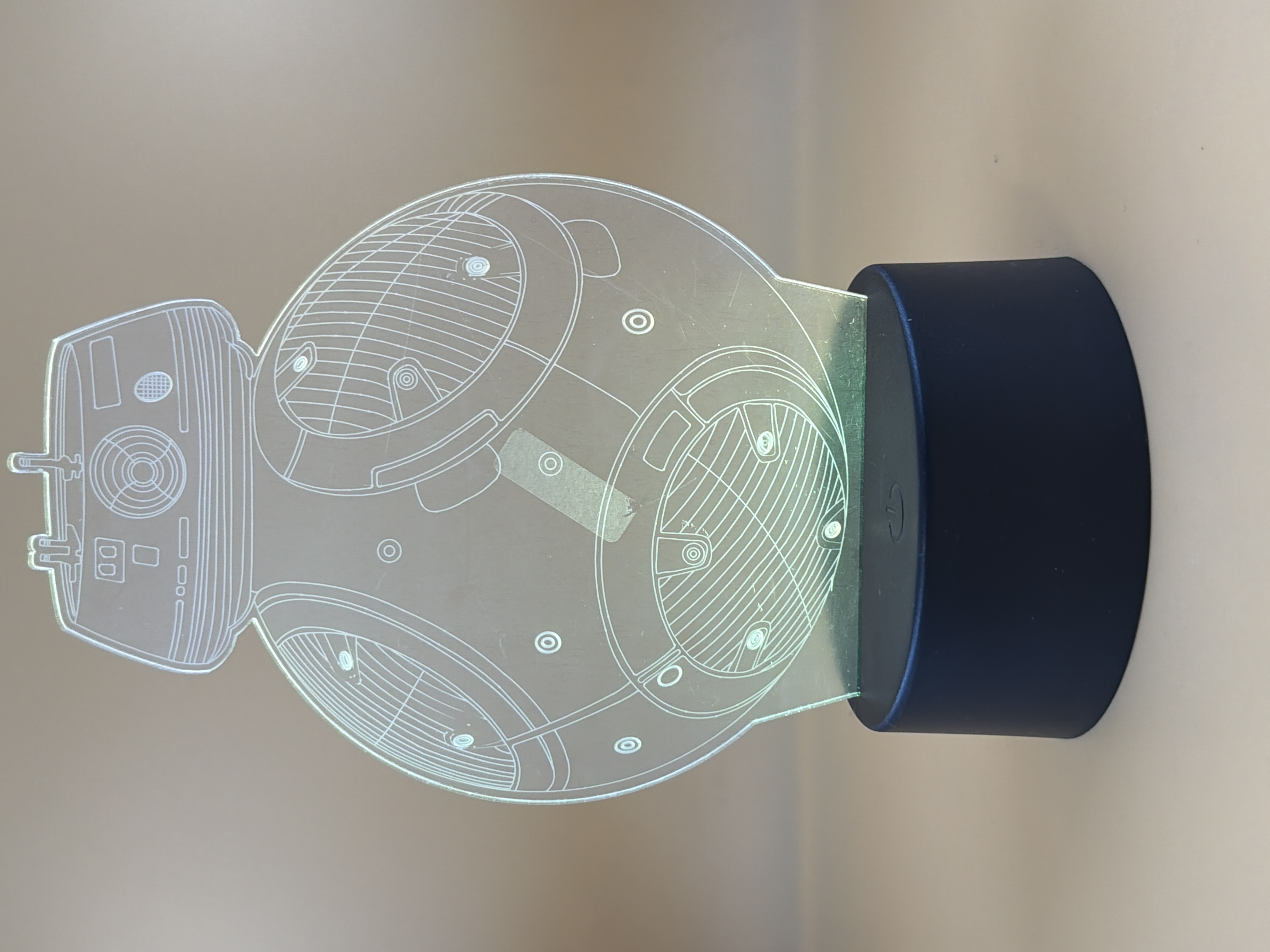 Lampe 3D LED robot