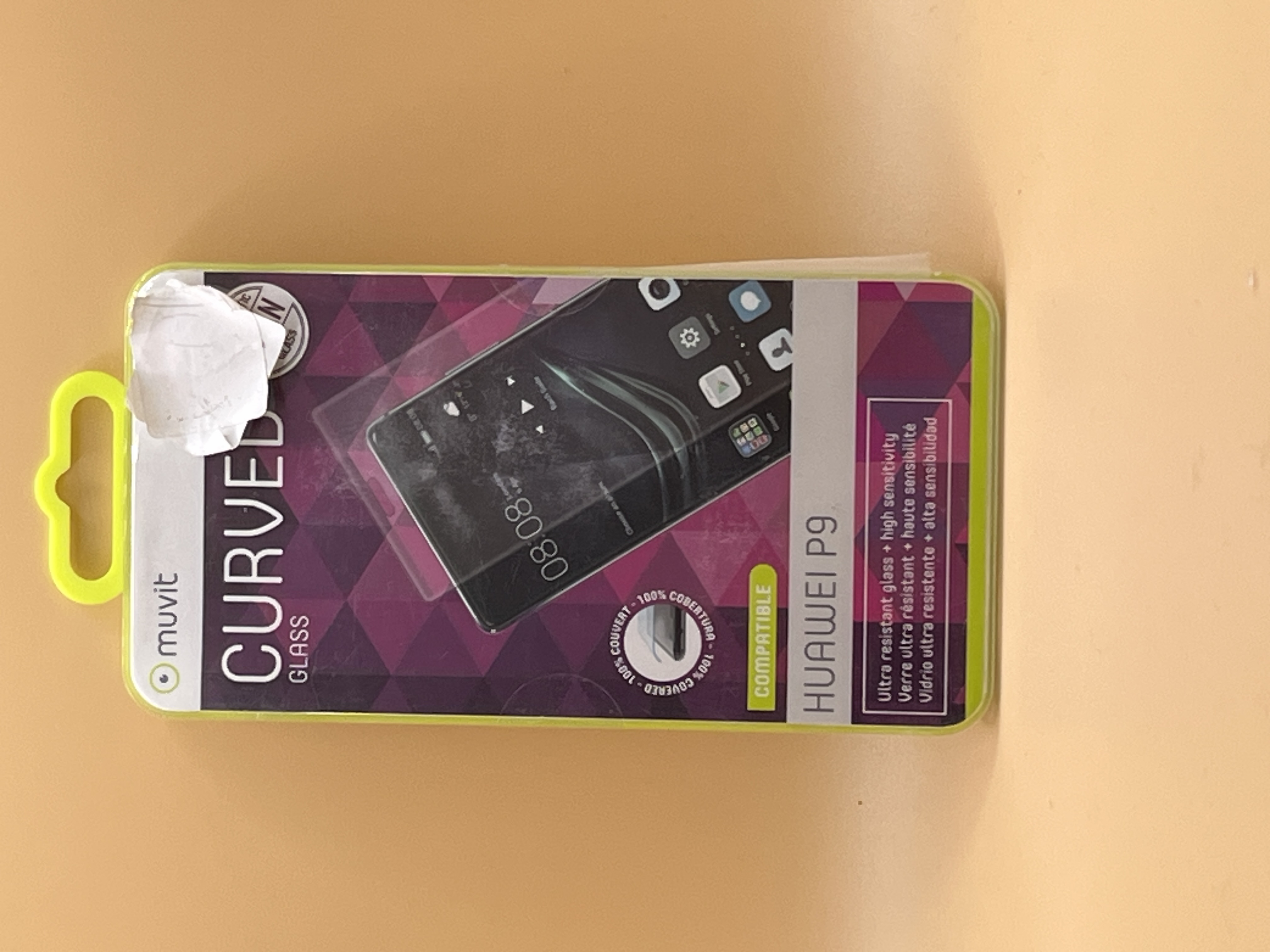 Muvit Curved Glass – Protection écran pour Huawei P9