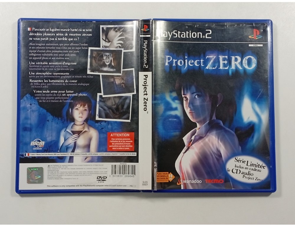 Project Zero sur PlayStation 2 PS2 avec boîte et notice