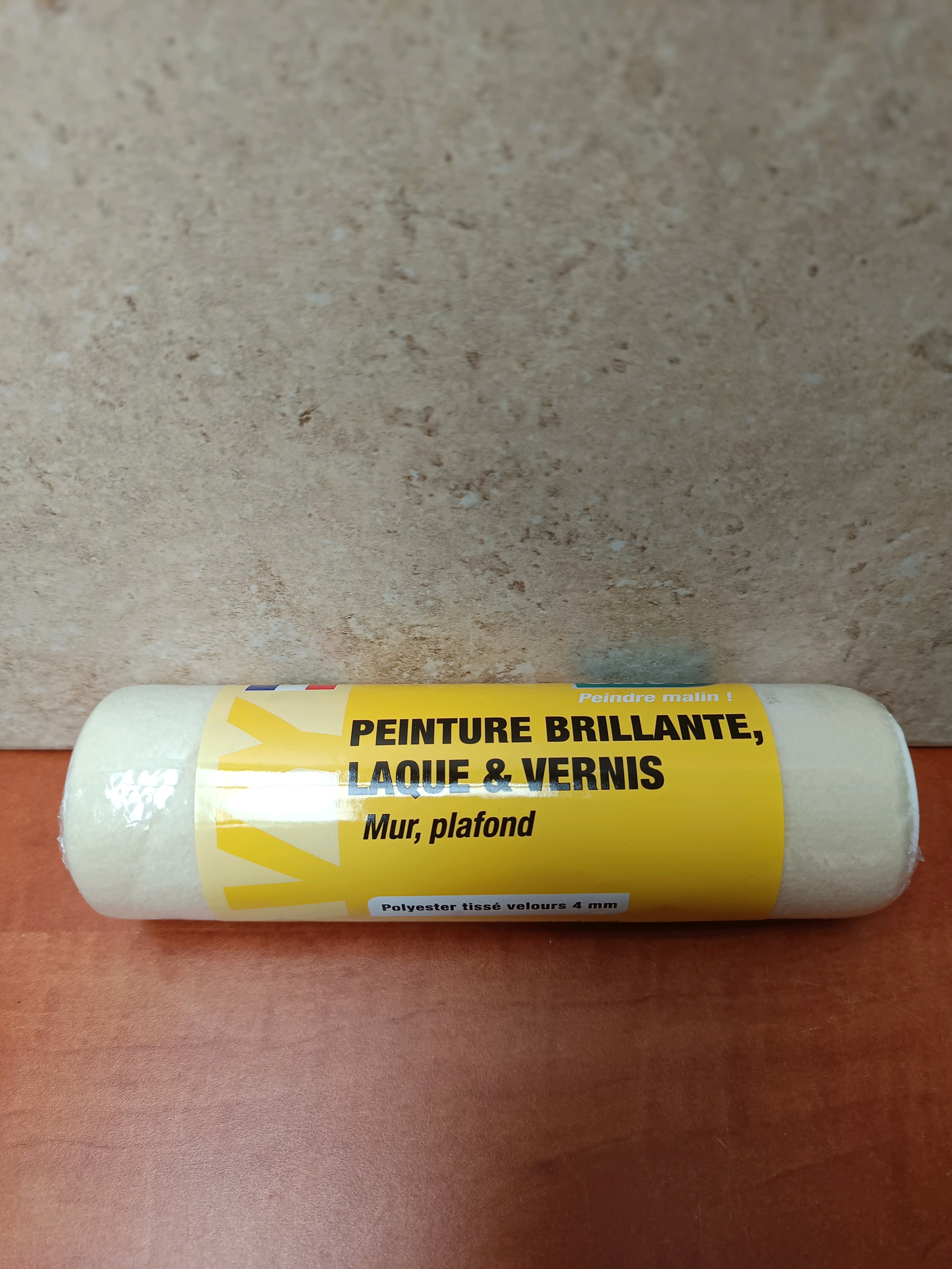 Manchon de rouleau 180 mm – Peinture brillante, laque & vernis, mur/plafond, polyester tissé velours 4 mm