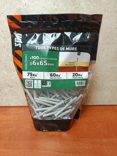 Chevilles à frapper Ø6 x 65 mm (x100) - Tous types de murs