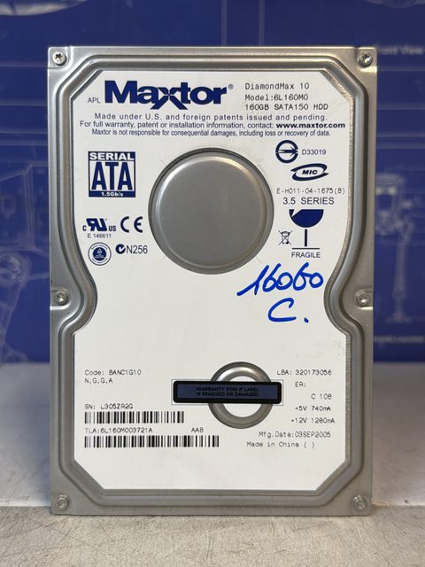 Disque dur interne Maxtor DiamondMax 10 160 Go SATA