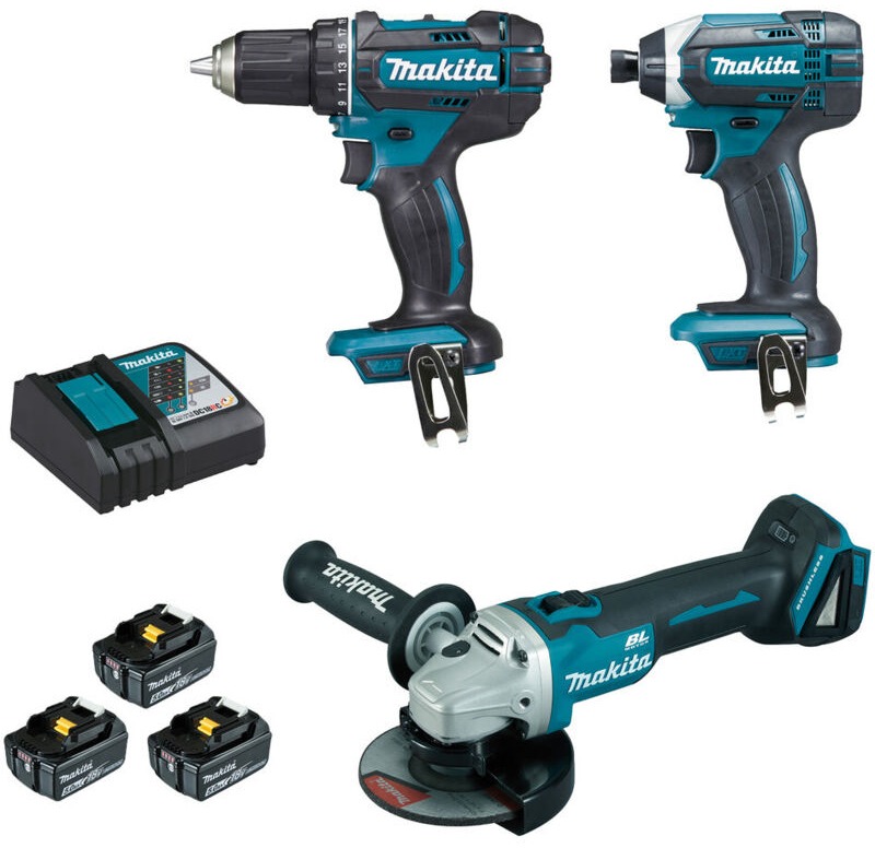 Pack Makita LOT0166 18V perceuse visseuse meuleuse