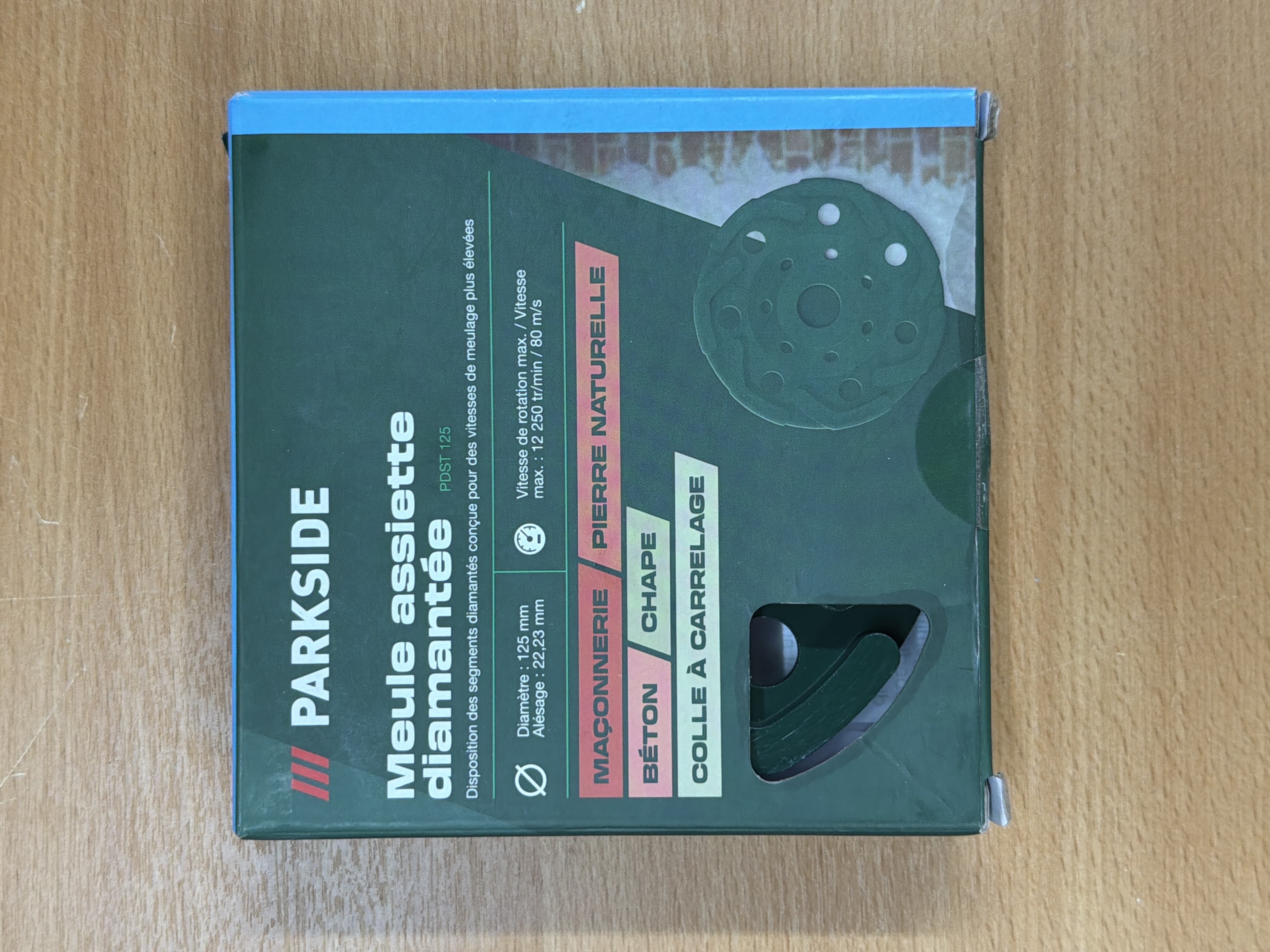 Meule assiette diamantée Parkside PDST 125 Ø125 mm béton pierre