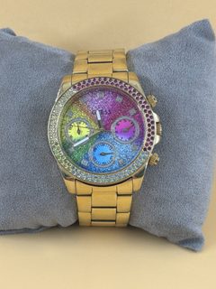Montre femme Guess GW0483L4 dorée cadran multicolore multifonction