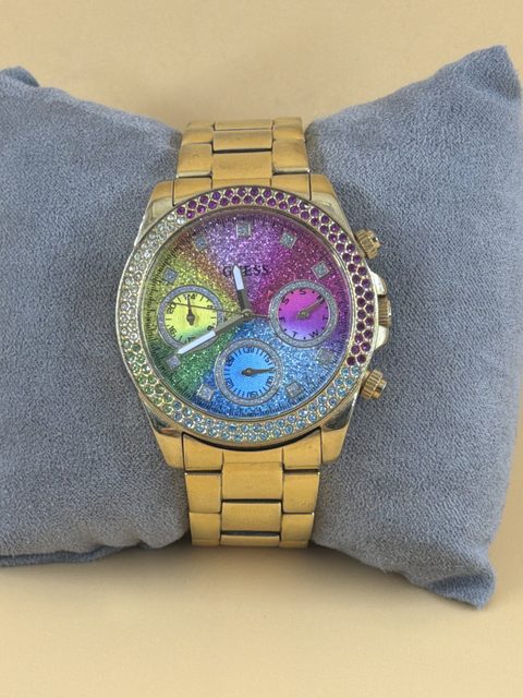 Montre femme Guess GW0483L4 dorée cadran multicolore multifonction