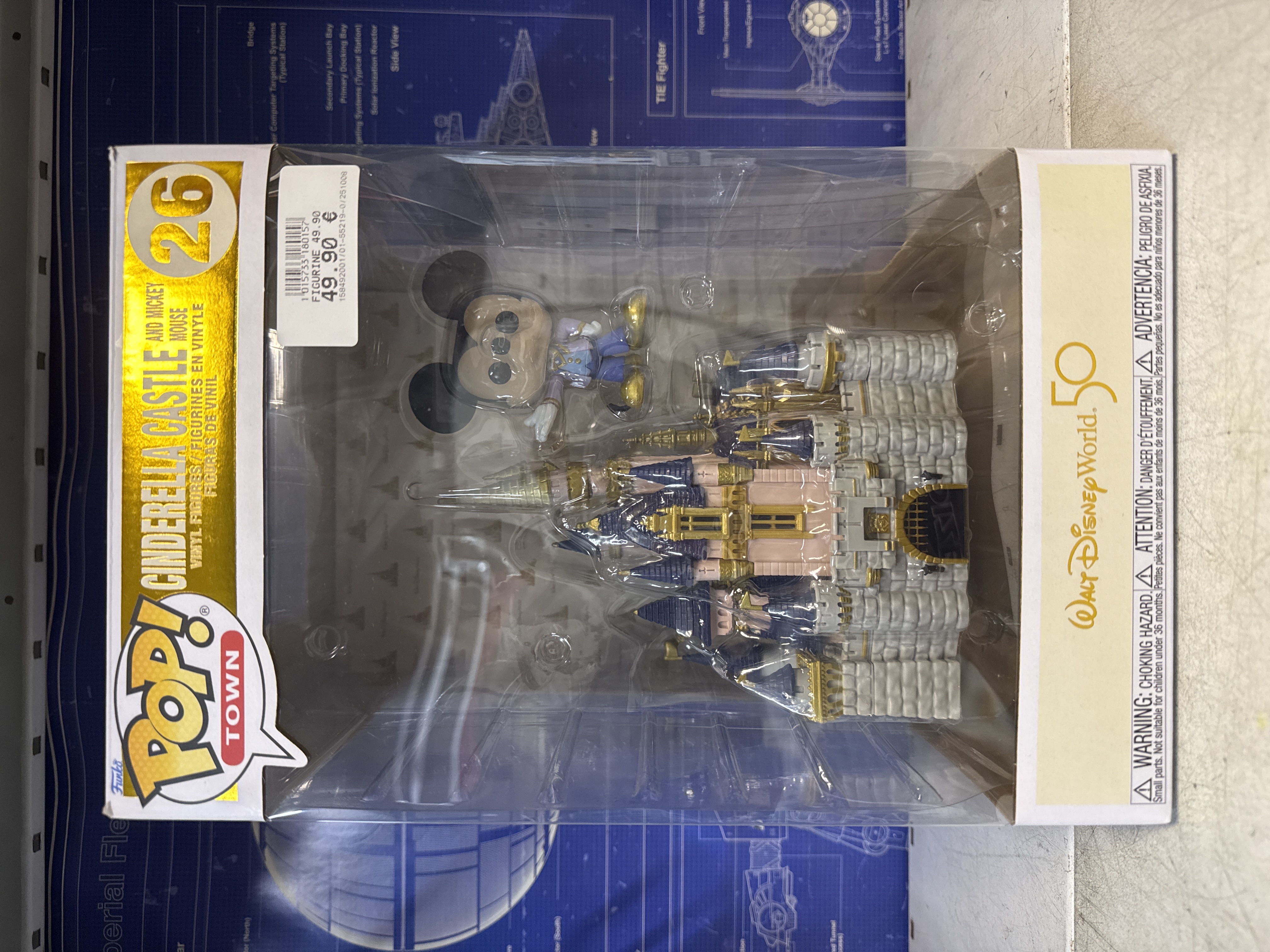 Funko Pop! Town #26 - Cinderella Castle & Mickey Mouse (Walt Disney World 50th)
