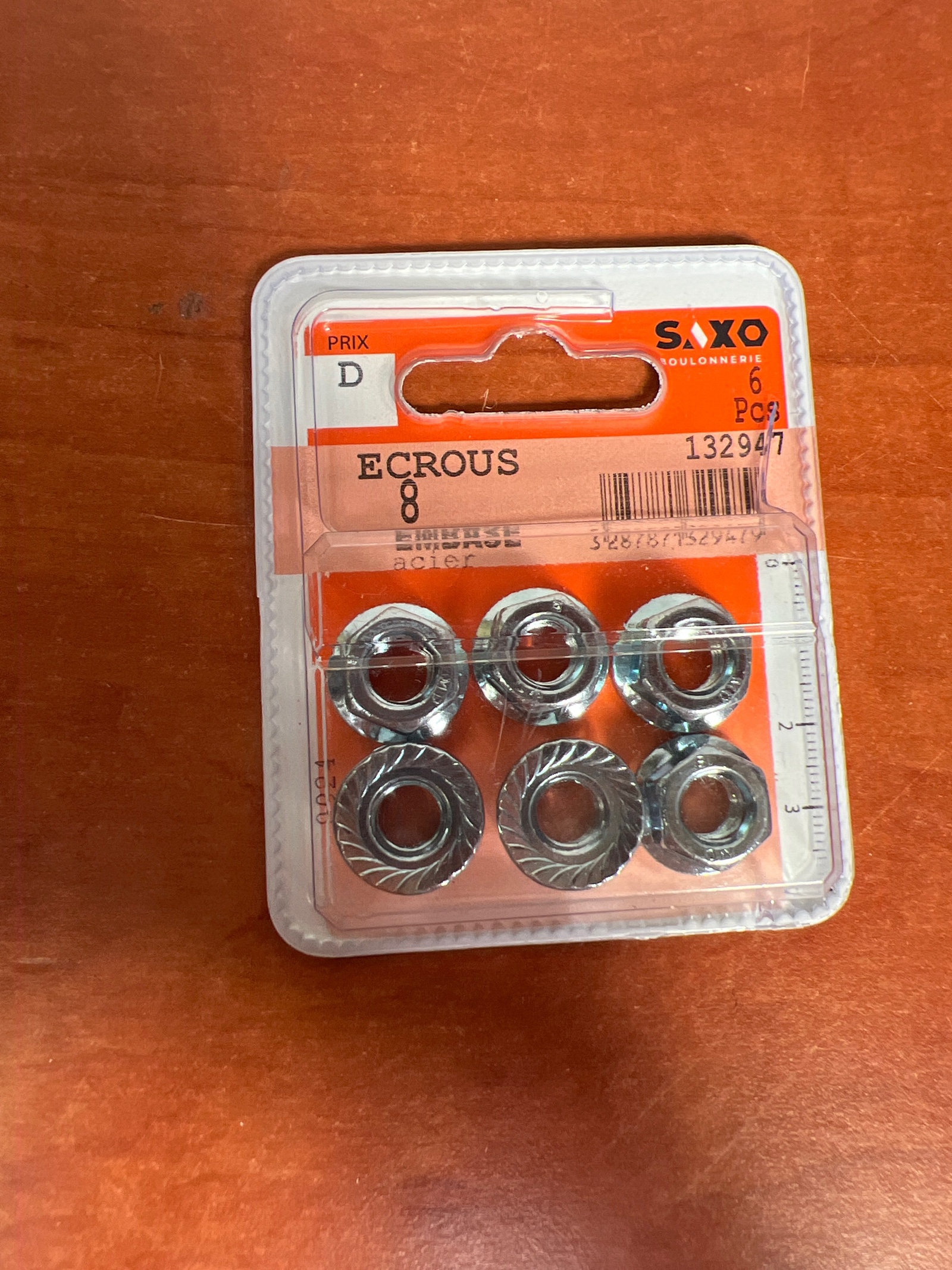 S.AXO Écrous 8 – 6 pièces