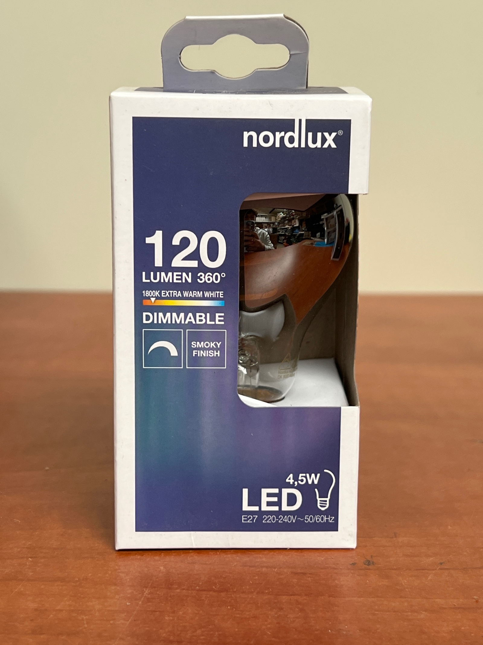 Nordlux Ampoule LED E27 4,5W 1800K 120 lm Dimmable Finition Smoky