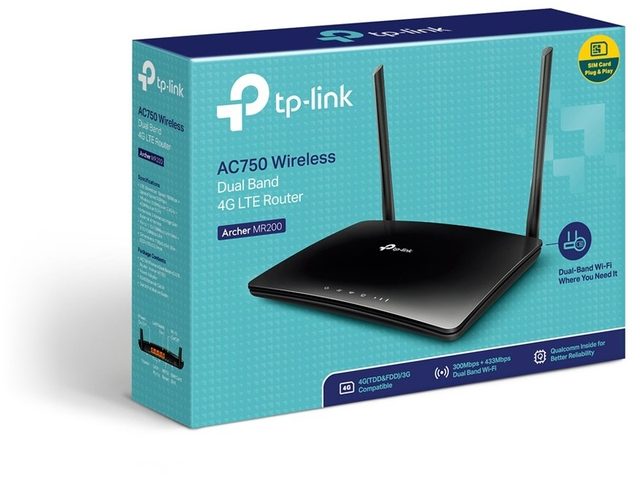 Routeur 4G LTE TP-Link Archer MR200 AC750 double bande