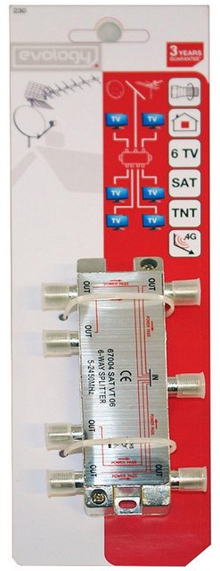 Répartiteur satellite intérieur 6 sorties
