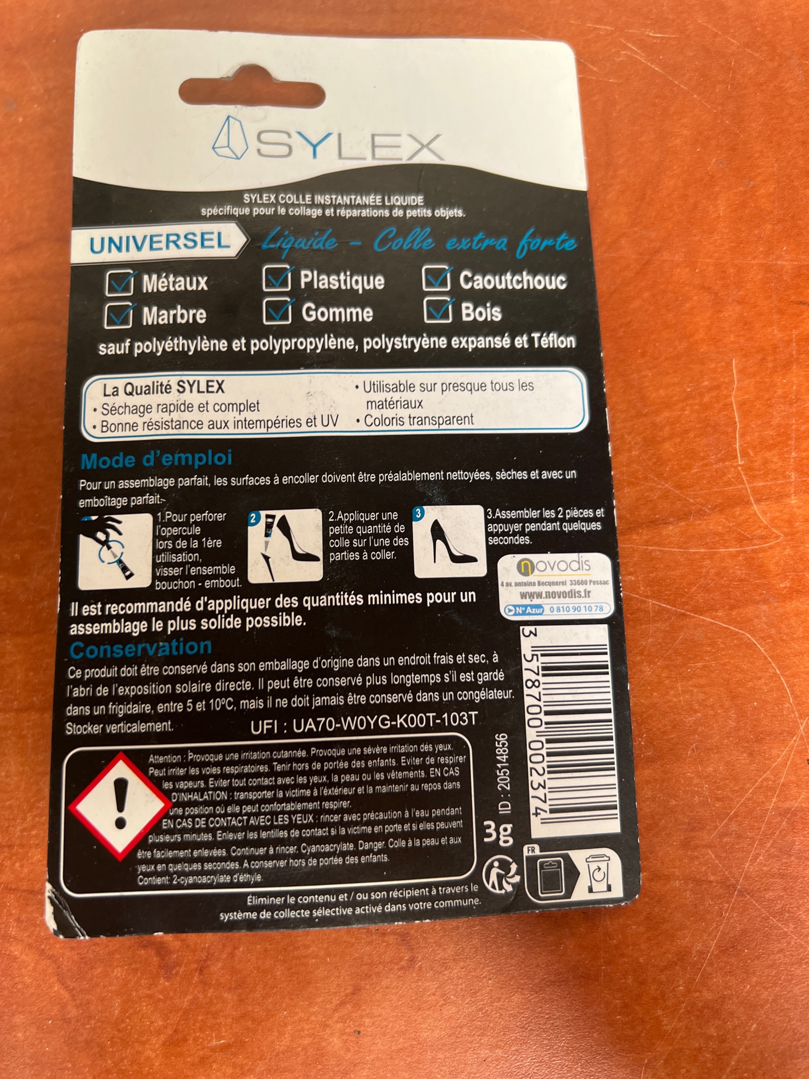 Sylex Repar' Glue - colle liquide instantanée universelle 3 g — photo 2