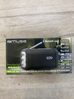 Radio portable Bluetooth Muse MH-08 MB solaire avec lampe torche