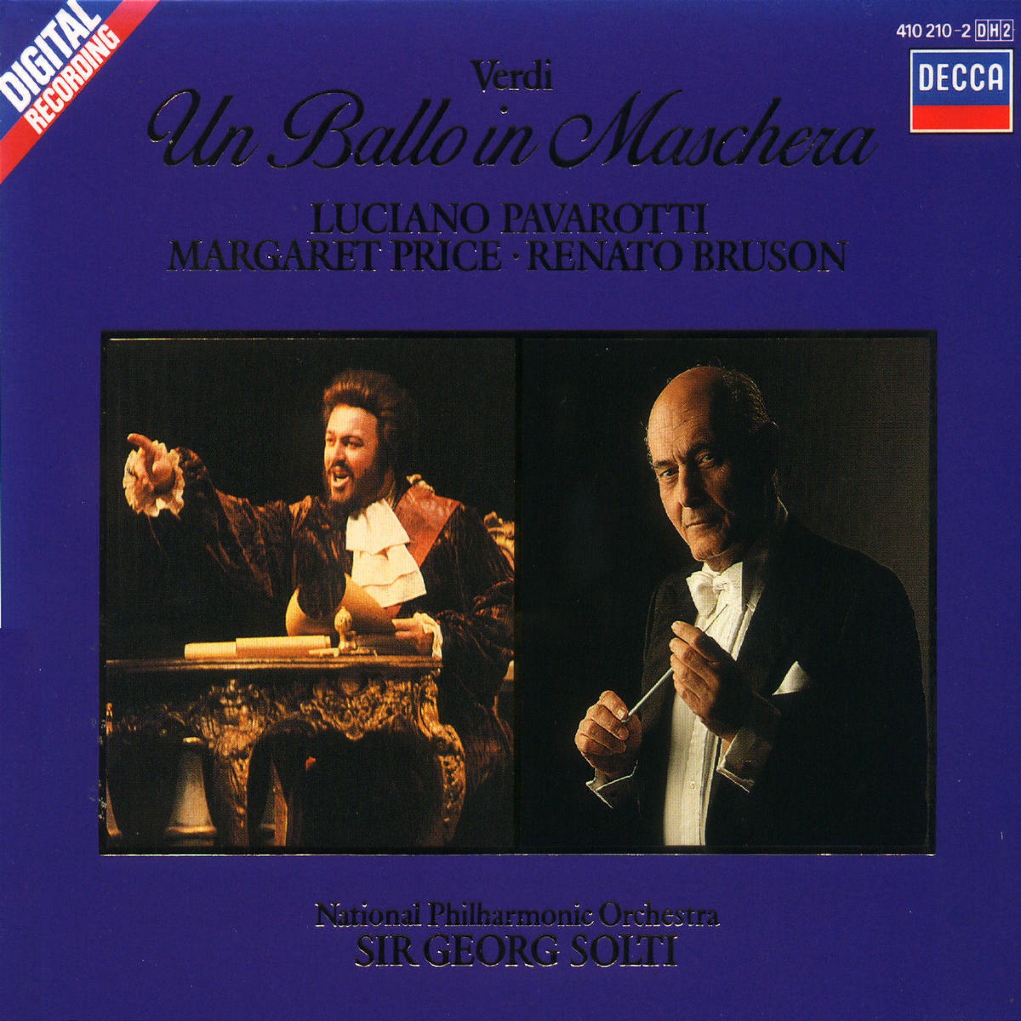 Un ballo in maschera Verdi 2 CD Decca Pavarotti Solti
