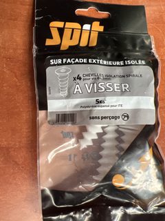 SPIT ISDDP4 lot de 4 chevilles isolation à visser