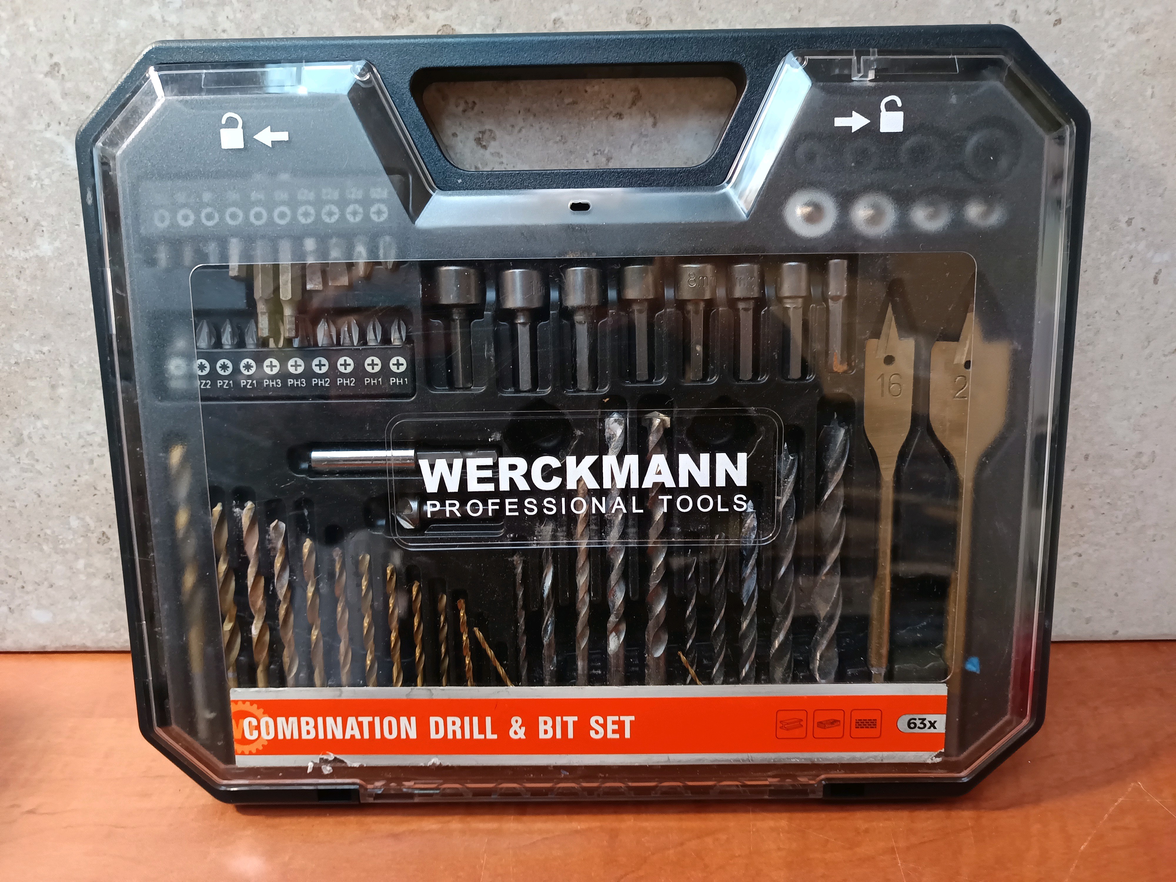 WERCKMANN Professional Tools Combination Drill & Bit Set – coffret 65 pièces