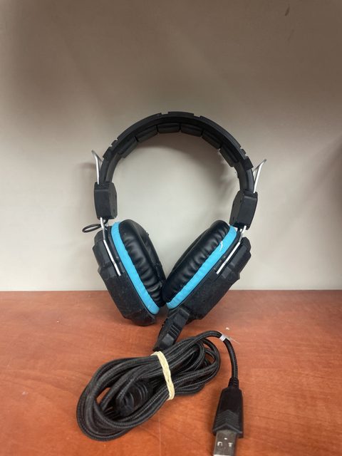 Casque gaming filaire USB Qilive noir et bleu