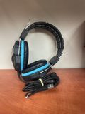 Casque gaming filaire USB Qilive noir et bleu — photo 3