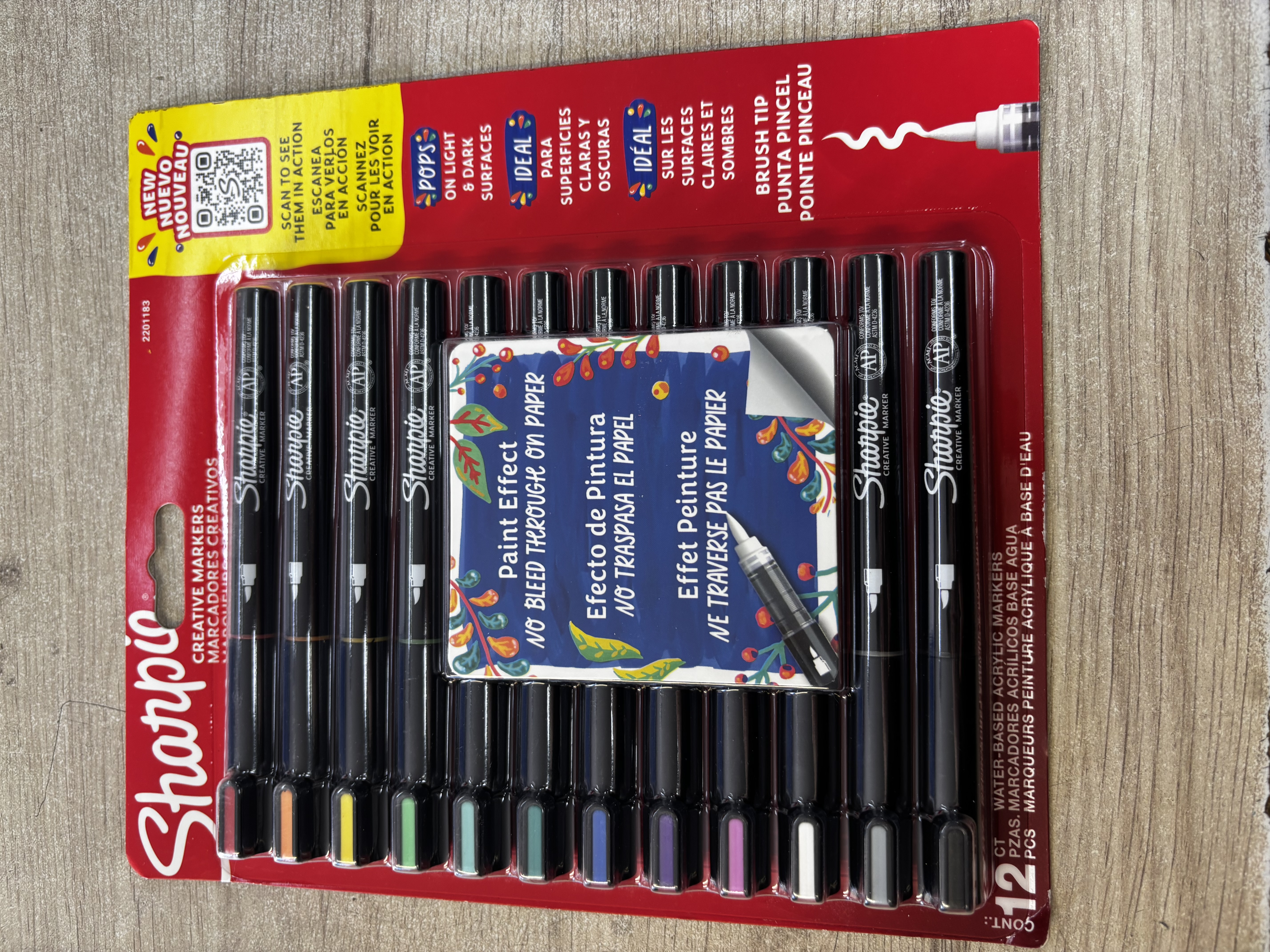 Set de 12 marqueurs peinture Sharpie Creative Markers Acrylic
