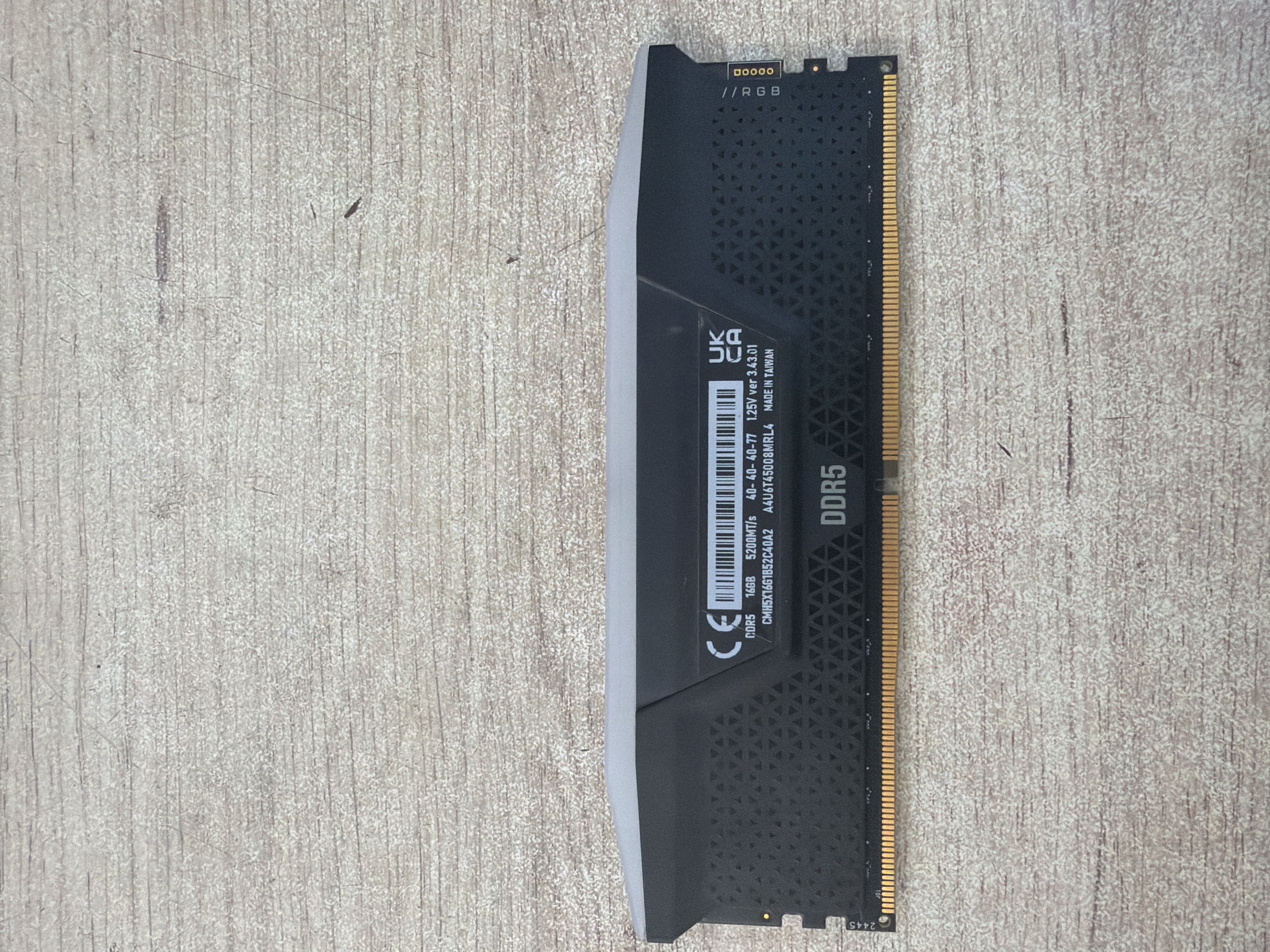Barrette mémoire Corsair Vengeance DDR5 16 Go 5200 MT/s — photo 2