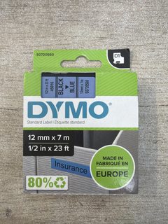 DYMO ruban D1 noir sur bleu 12 mm x 7 m S0720560