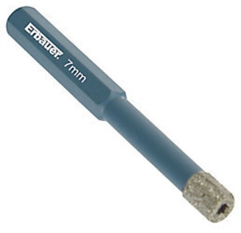 Foret diamant sec pour carrelage ERBAUER 7 mm