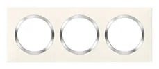 Legrand Dooxie 600843 plaque 3 postes blanc chrome