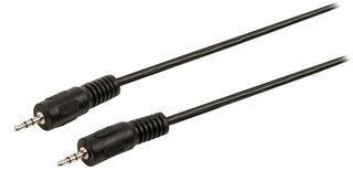 Valueline - Câble audio jack stéréo mâle/mâle - 1 m - noir