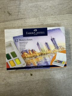 Faber-Castell Creative Studio Aquarelle en demi-godets, boîte de 12 couleurs