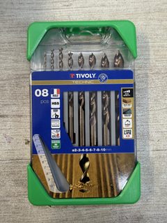 Coffret 8 forets bois Tivoly Technic Ø 2-3-4-5-6-7-8-10 mm