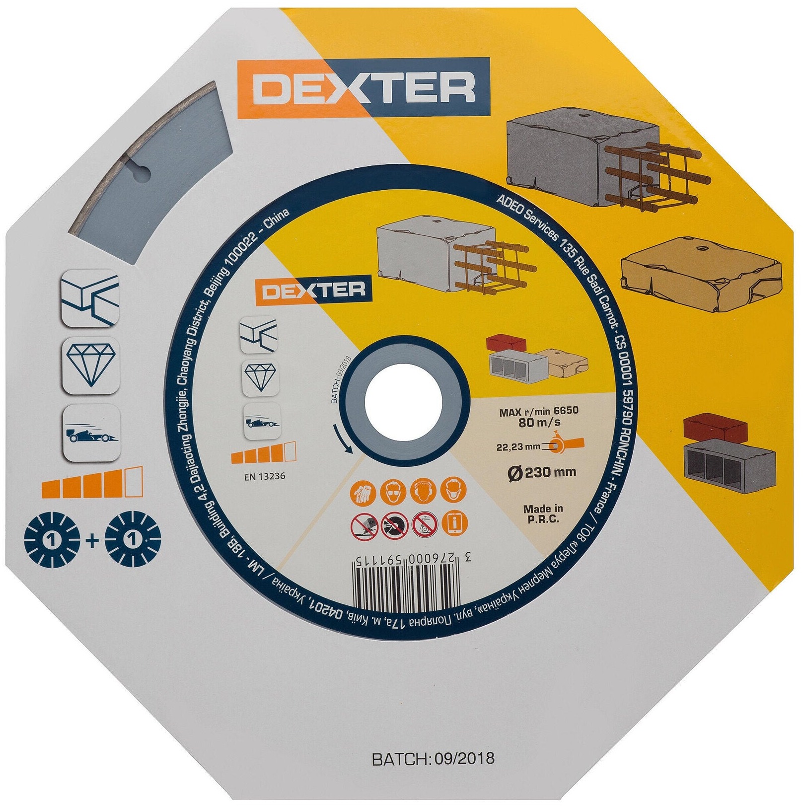 Disque Diamant Pour Multimatière Dexter Pro, Diam.230 Mm